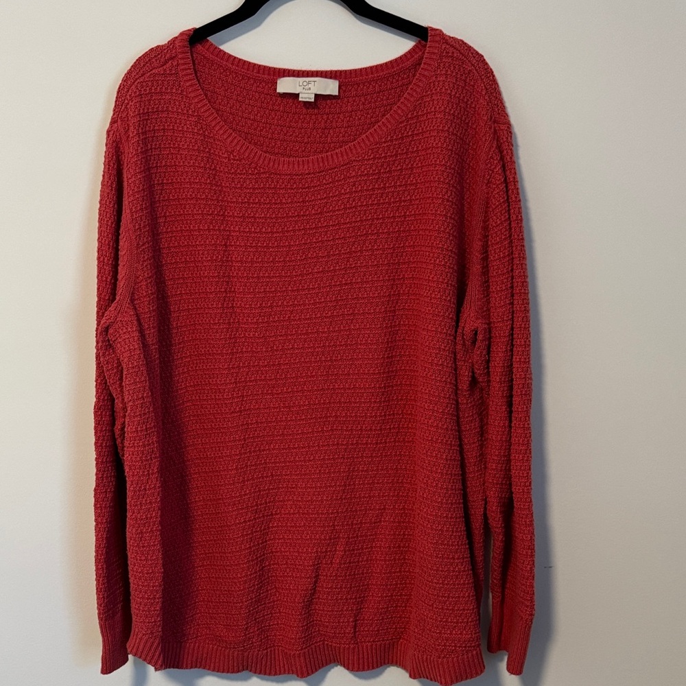 LOFT Plus Diamond Textured Sweater 20-22